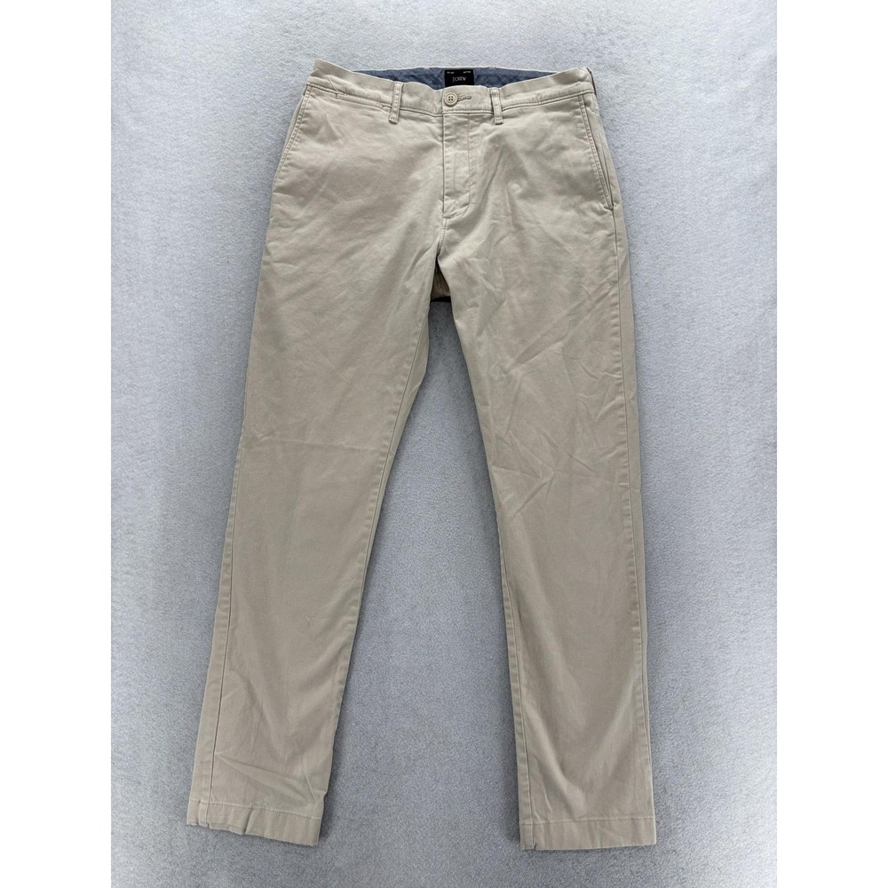 J.Crew 484 Slim Fit Stretch Chino Pants Mens 30x20 Beige Twill Casual Khaki Golf